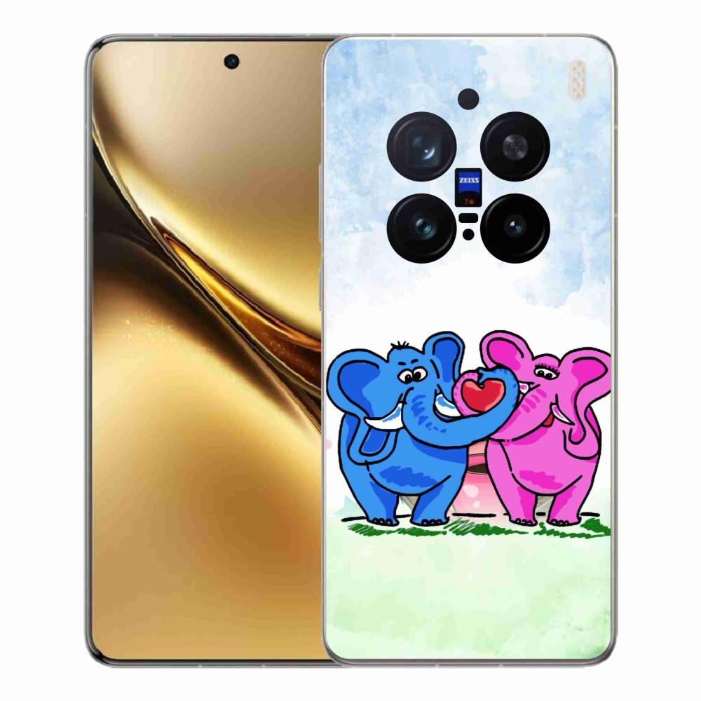 Gelový kryt mmCase na Vivo X200 Pro 5G - zamilovaní sloni