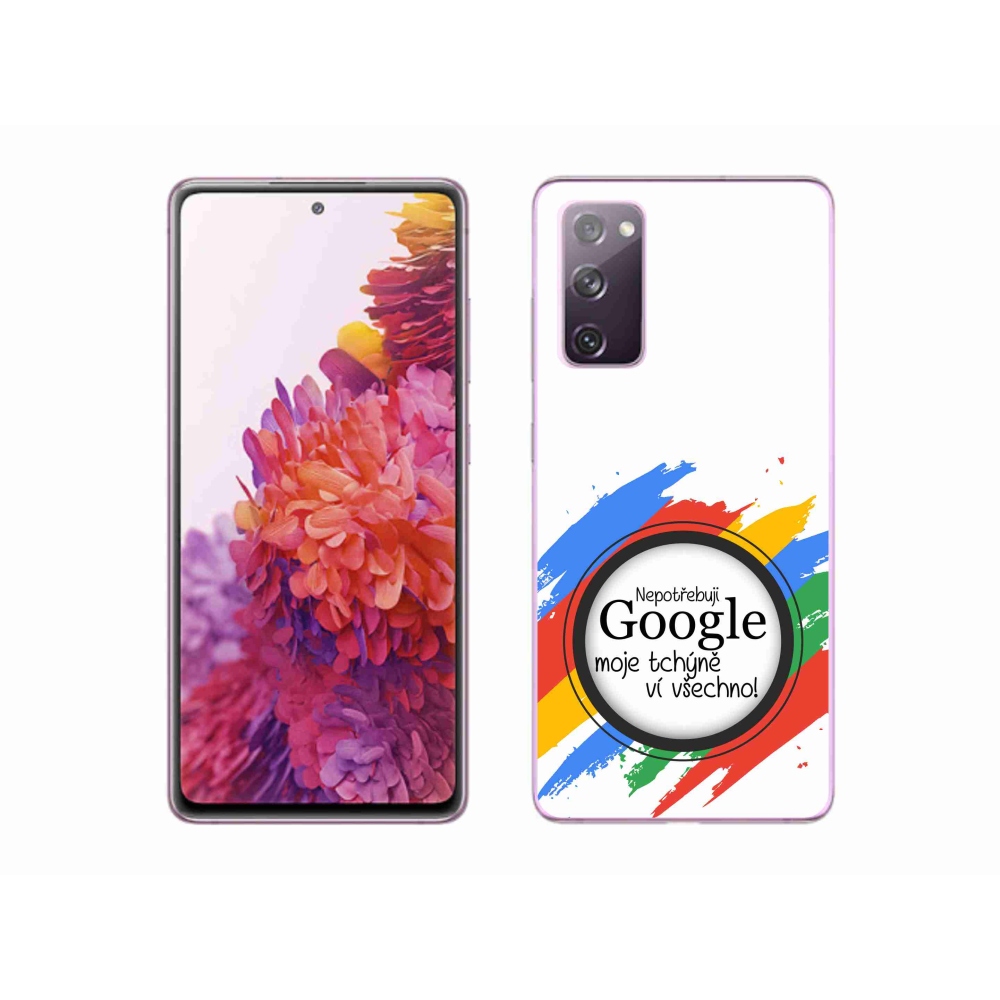 Gelový kryt mmCase na Samsung Galaxy S20 FE - tchýně ví všechno bílé pozadí