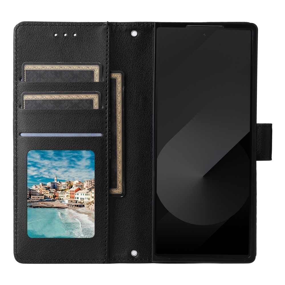 Wallet knížkové pouzdro na Samsung Galaxy Z Fold6 5G - černé