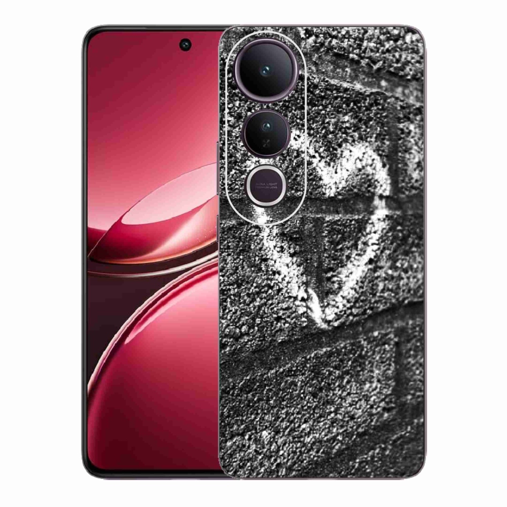 Gelový kryt mmCase na Vivo V50 Lite 4G/5G - srdce na zdi