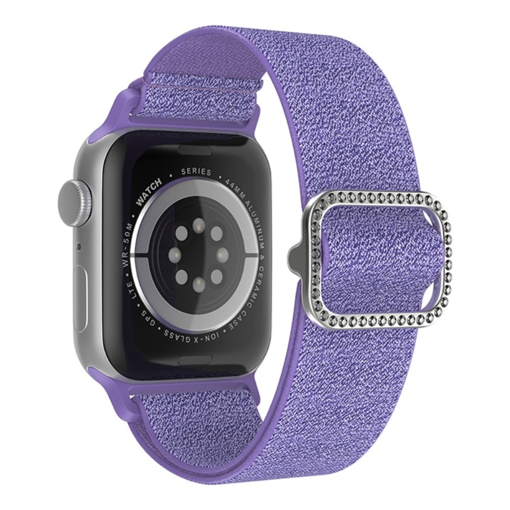 Decor nylonový řemínek na Apple Watch Ultra/Ultra 2 49mm/SE/SE 2022/2023 44mm/9/8/7 45mm/6/5/4 44mm/3/2/1 42 mm - tmavěfialový