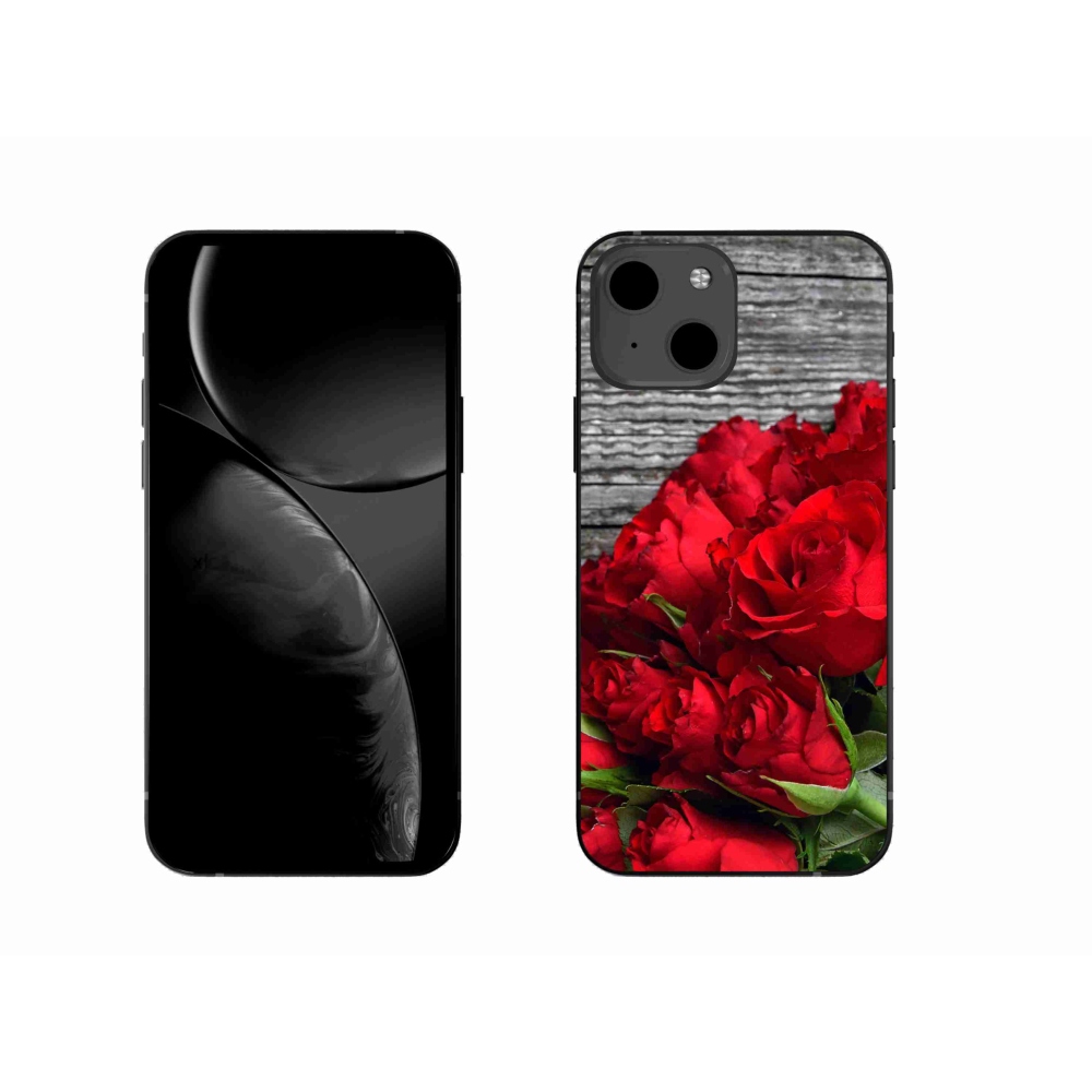 Gelový kryt mmCase na iPhone 13 6.1 - červené růže