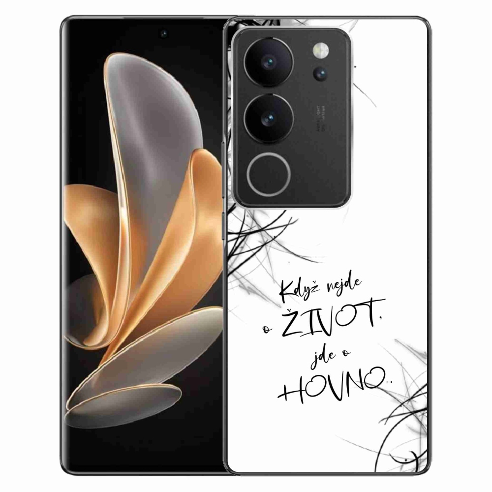 Gelový kryt mmCase na Vivo V29 5G - vtipný text 16 bílé pozadí
