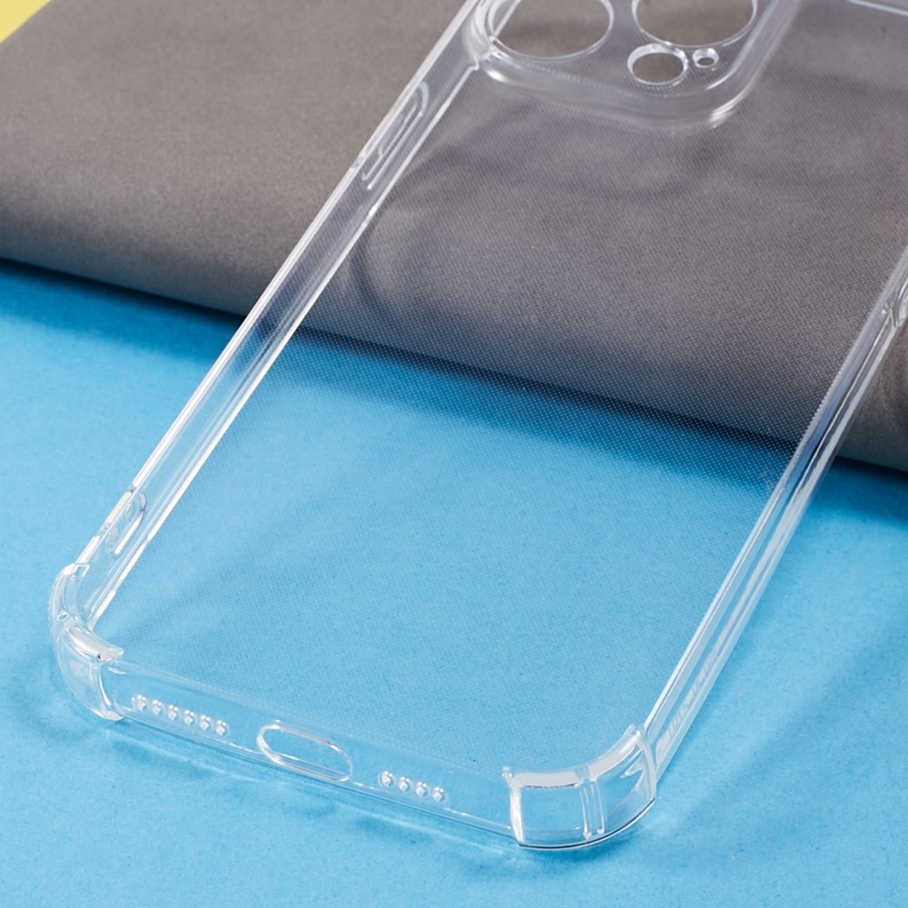 Průhledný gelový obal se zesílenými rohy na iPhone 15 Pro Max - průhledný