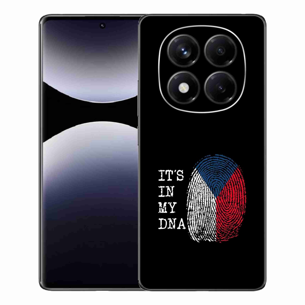 Gelový kryt mmCase na Xiaomi Redmi Note 14 Pro - vlajka otisk prstu černé pozadí