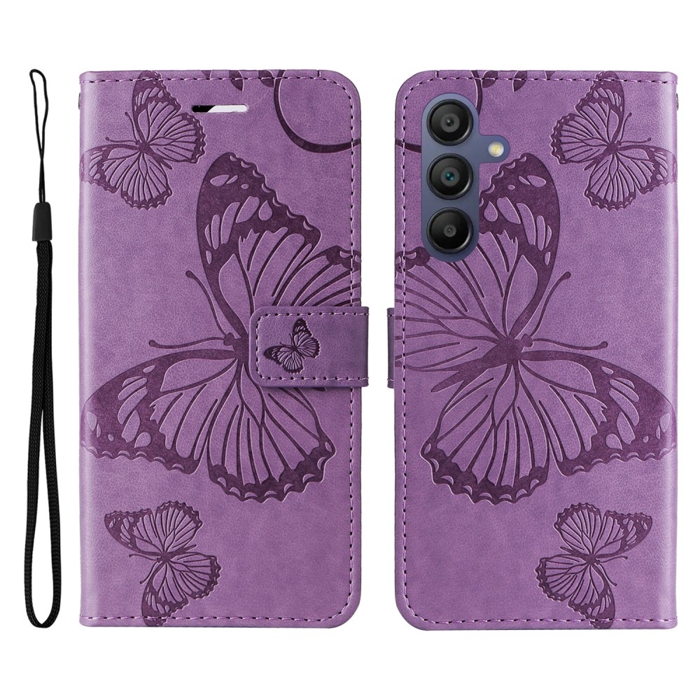 Big Butterfly knížkové pouzdro na Samsung Galaxy A16 4G/5G/A26 5G - fialové