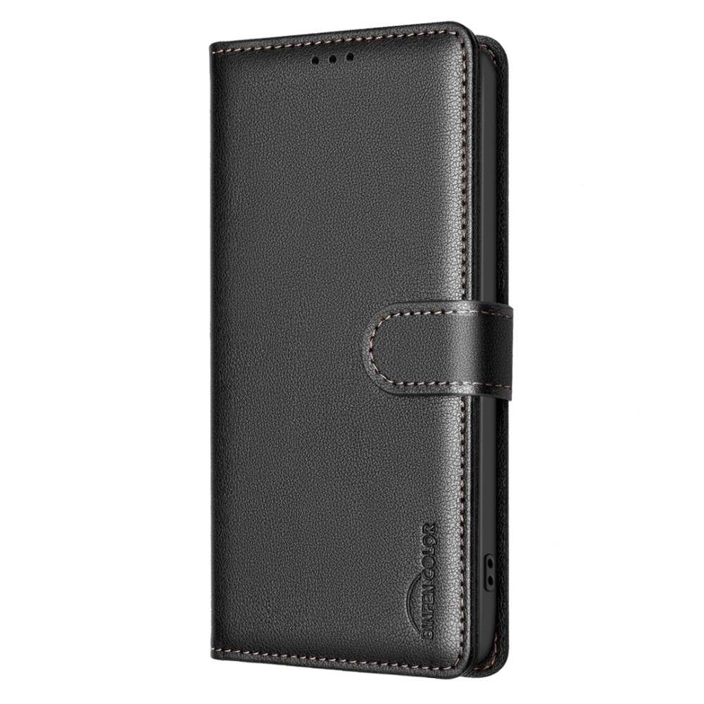 BINFEN knížkové pouzdro na Xiaomi Redmi Note 14 Pro 5G/Poco X7 5G/Note 14 Pro+ 5G - černé