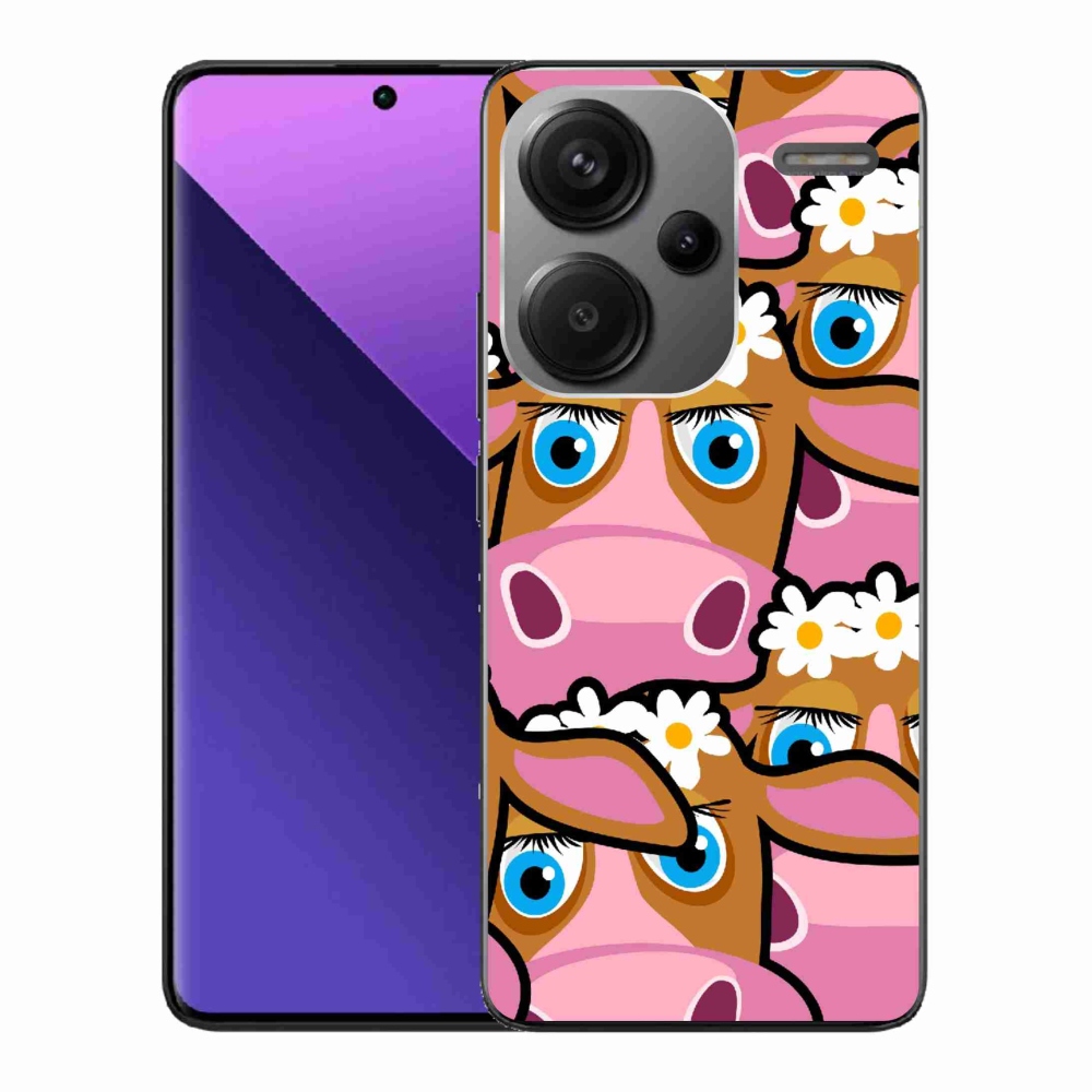 Gelový kryt mmCase na Xiaomi Redmi Note 13 Pro+ 5G - kreslené kravičky