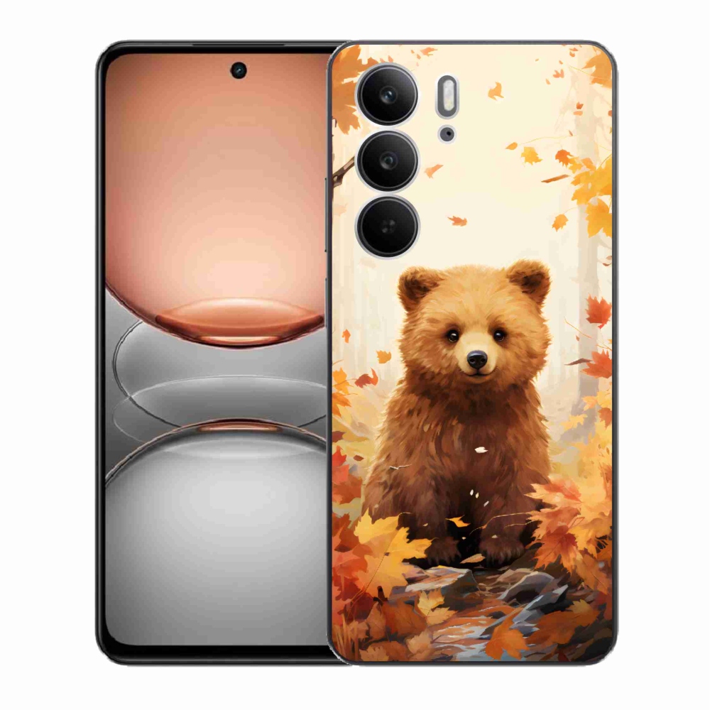 Gelový kryt mmCase na Realme C75 - medvěd v lese