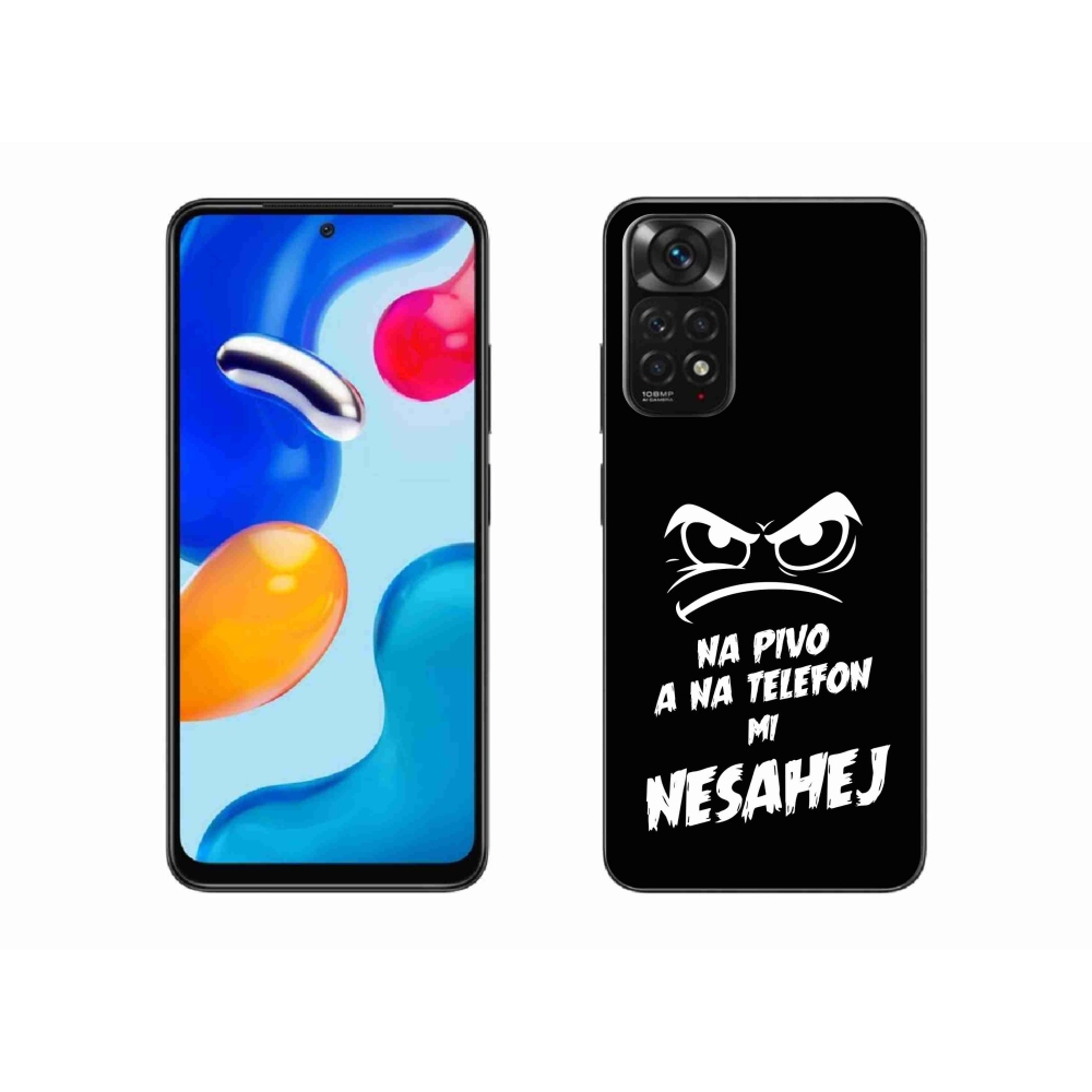 Gelový kryt mmCase na Xiaomi Redmi Note 11S 4G - pivní motiv 2 černé pozadí