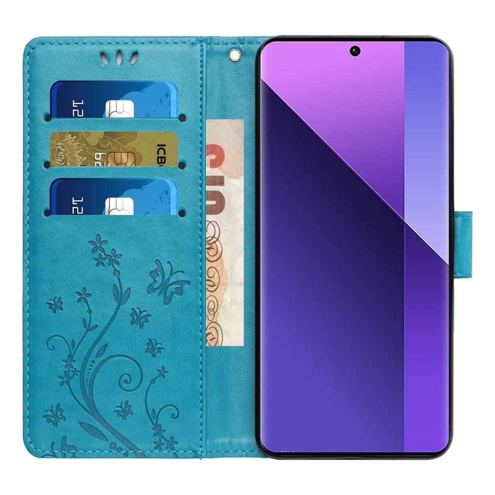 Flowers knížkové pouzdro na Samsung Galaxy A26 5G - modré