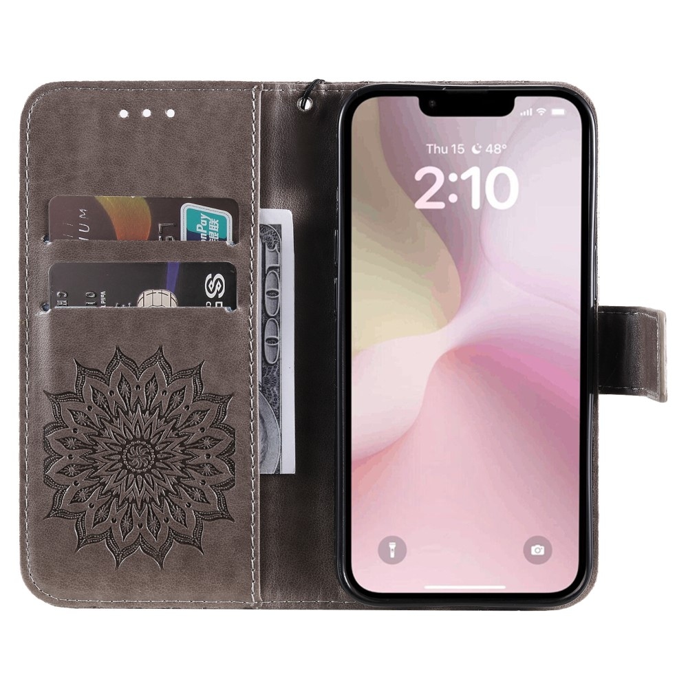 Sunflower knížkové pouzdro na iPhone 16e - šedé