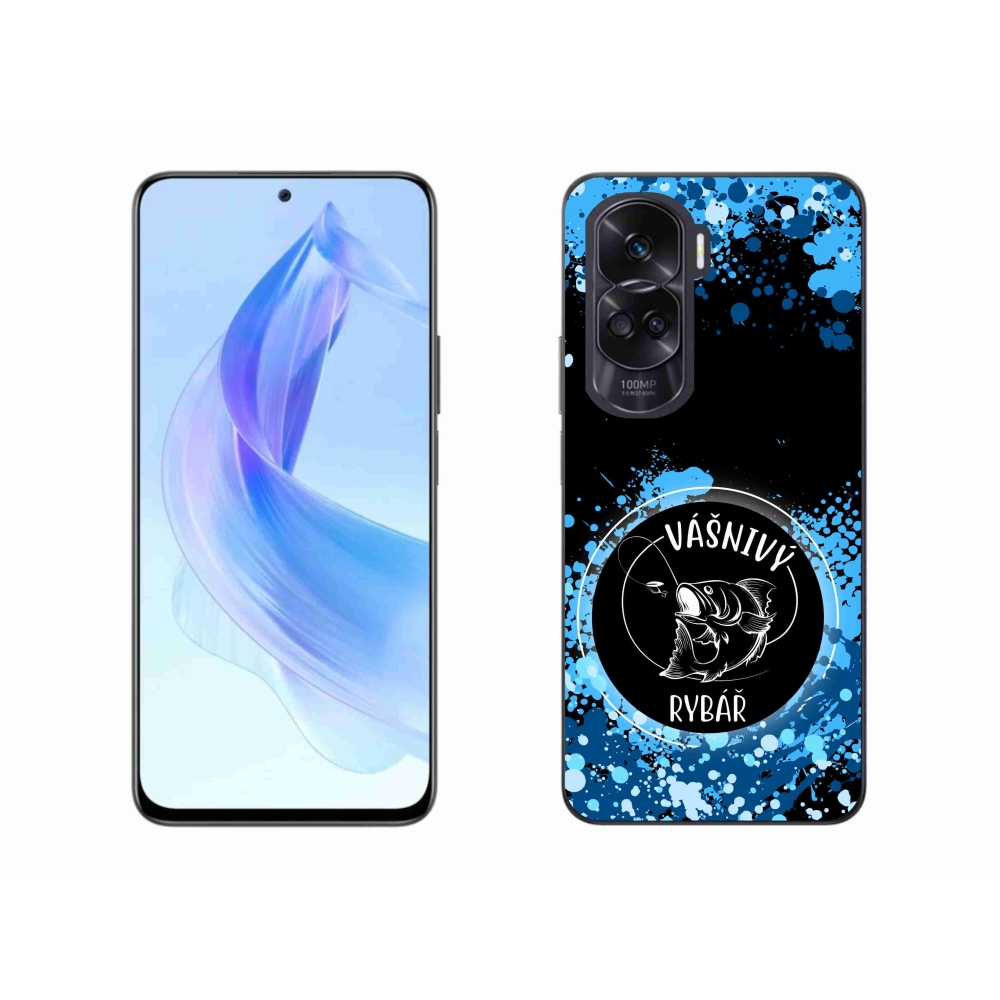 Gelový kryt mmCase na Honor 90 Lite - vášnivý rybář černé pozadí