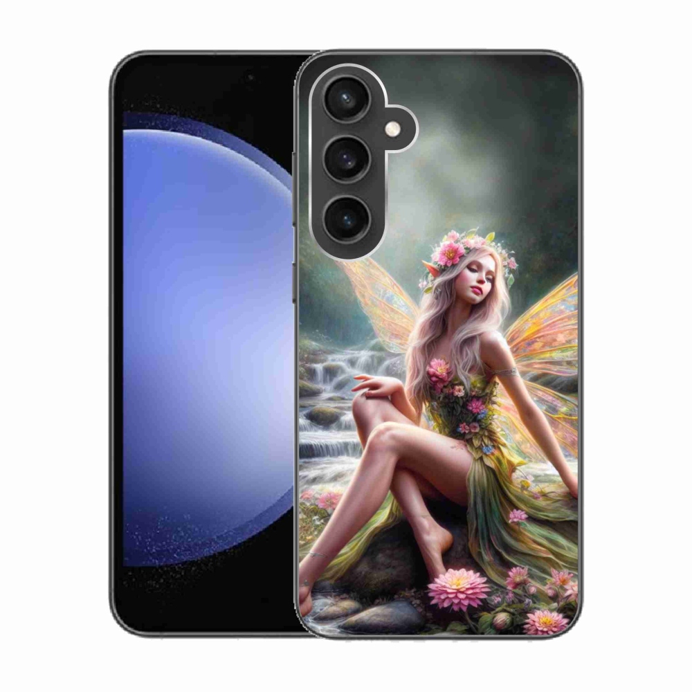 Gelový kryt mmCase na Samsung Galaxy S23 FE - motýlí žena 1