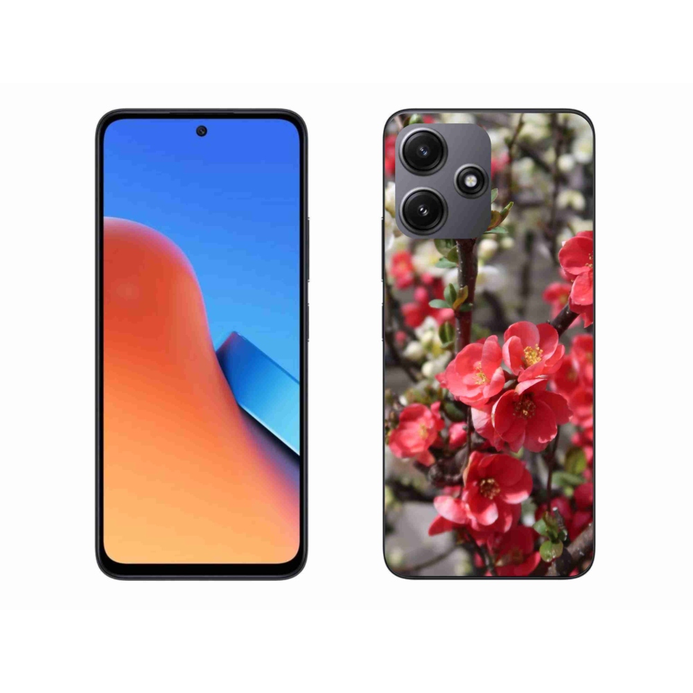 Gelový kryt mmCase na Xiaomi Redmi 12 5G - červené květy
