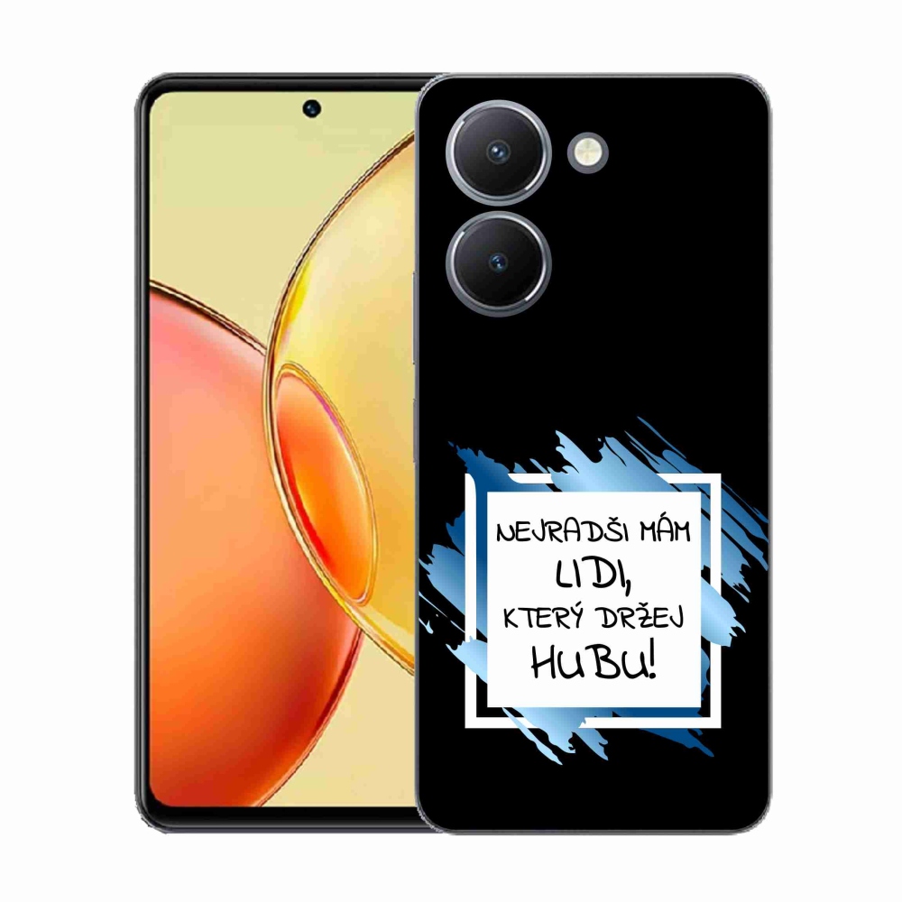 Gelový kryt mmCase na Vivo Y36 - vtipný text 7 bíločerné pozadí
