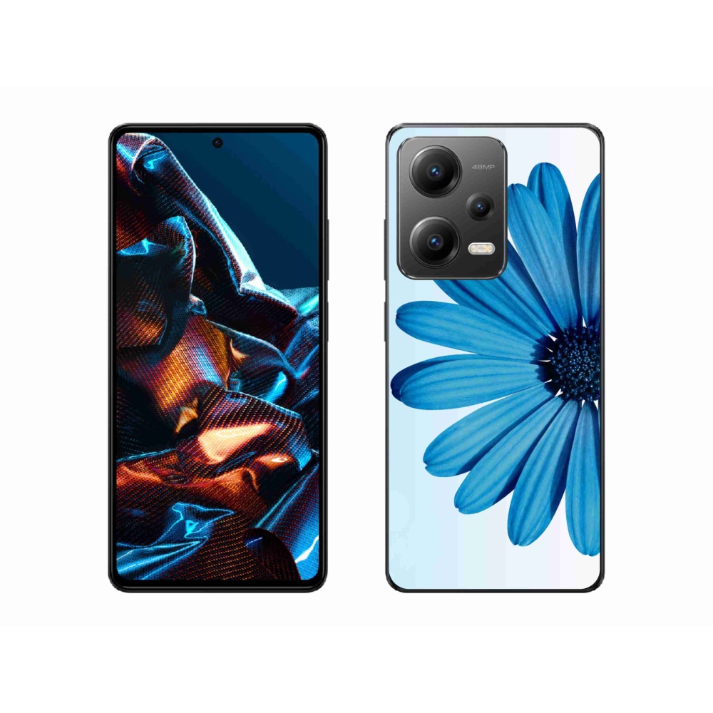 Gelový obal mmCase na mobil Xiaomi Redmi Note 12 Pro 5G - modrá kopretina