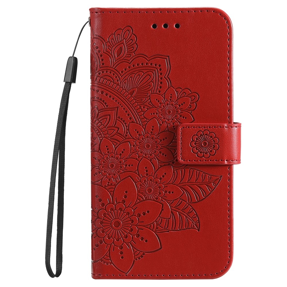 Mandala knížkové pouzdro na Google Pixel 10 Pro XL/Pixel 9 Pro XL - červené
