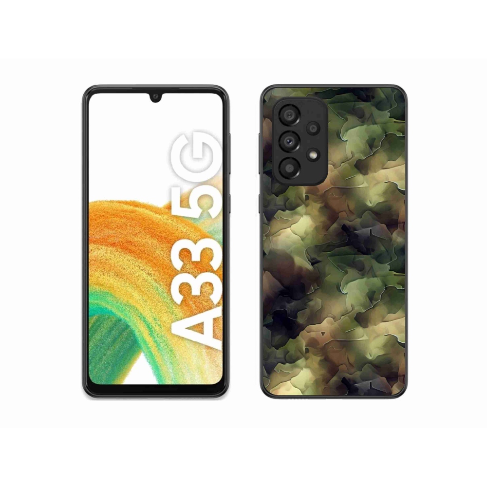 Gelový kryt mmCase na Samsung Galaxy A33 5G - maskáčový vzor 10