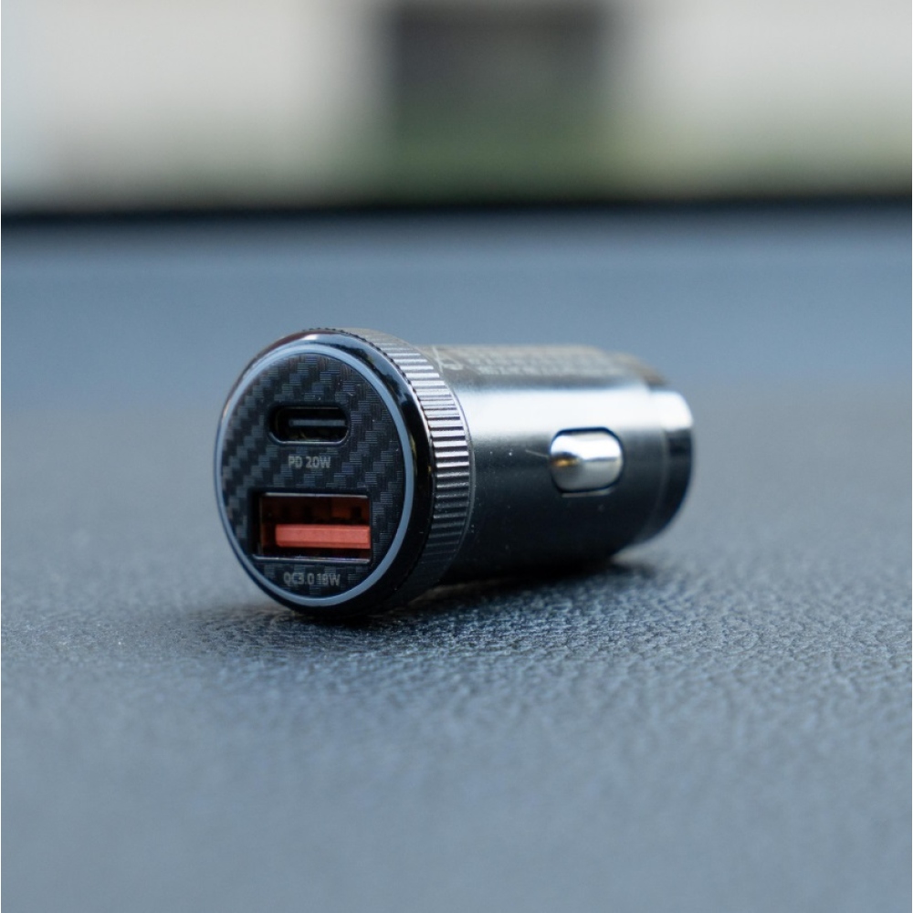 Swissten CL adaptér PD, USB-C PD + USB-A, 20W - černý
