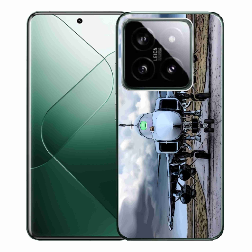 Gelový kryt mmCase na Xiaomi 14 Pro - vojenské letadlo