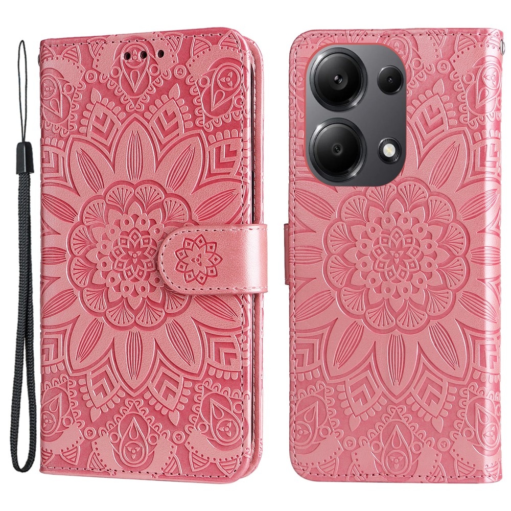 Sunflower knížkové pouzdro na Xiaomi Redmi Note 14S/Note 13 Pro 4G/Poco M6 Pro - růžové