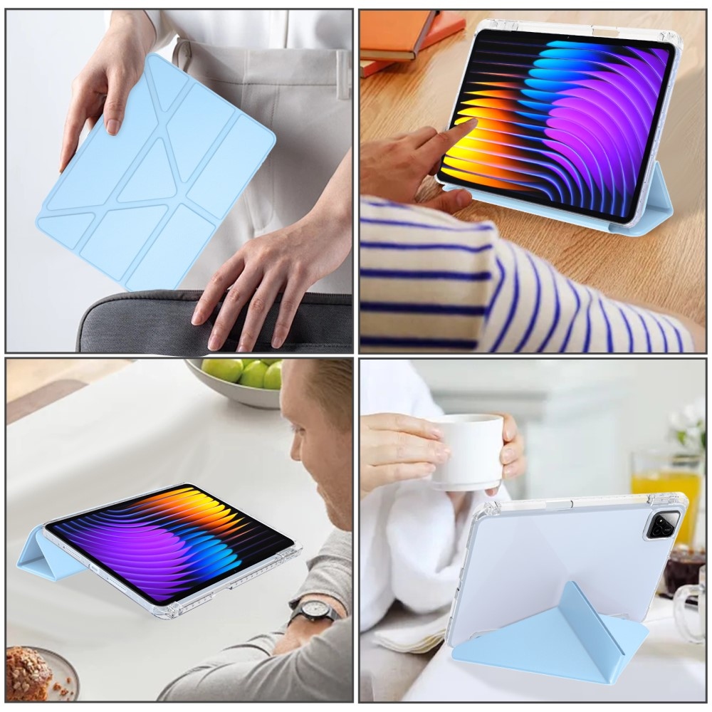 Origami chytré polohovací pouzdro na tablet Xiaomi Pad 7/7 Pro - světlemodré