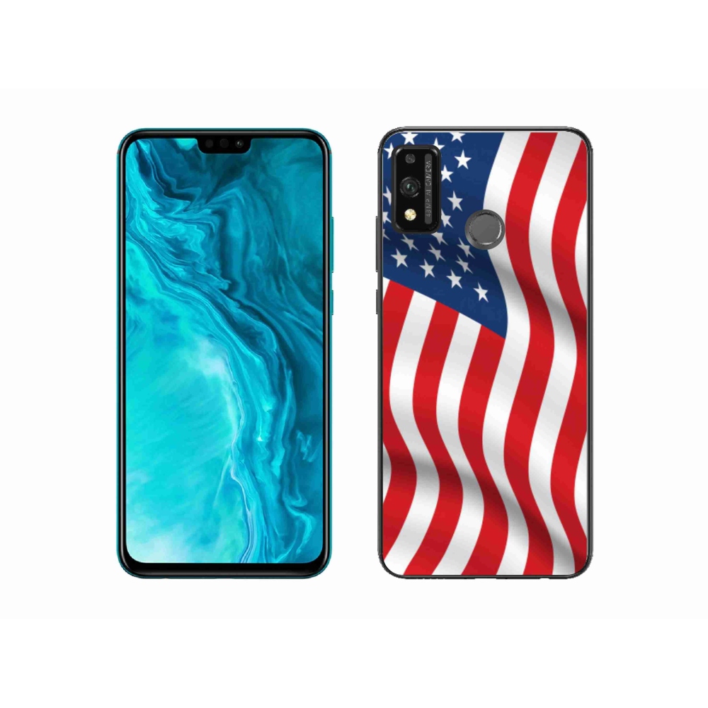 Gelový kryt mmCase na mobil Honor 9X Lite - USA vlajka