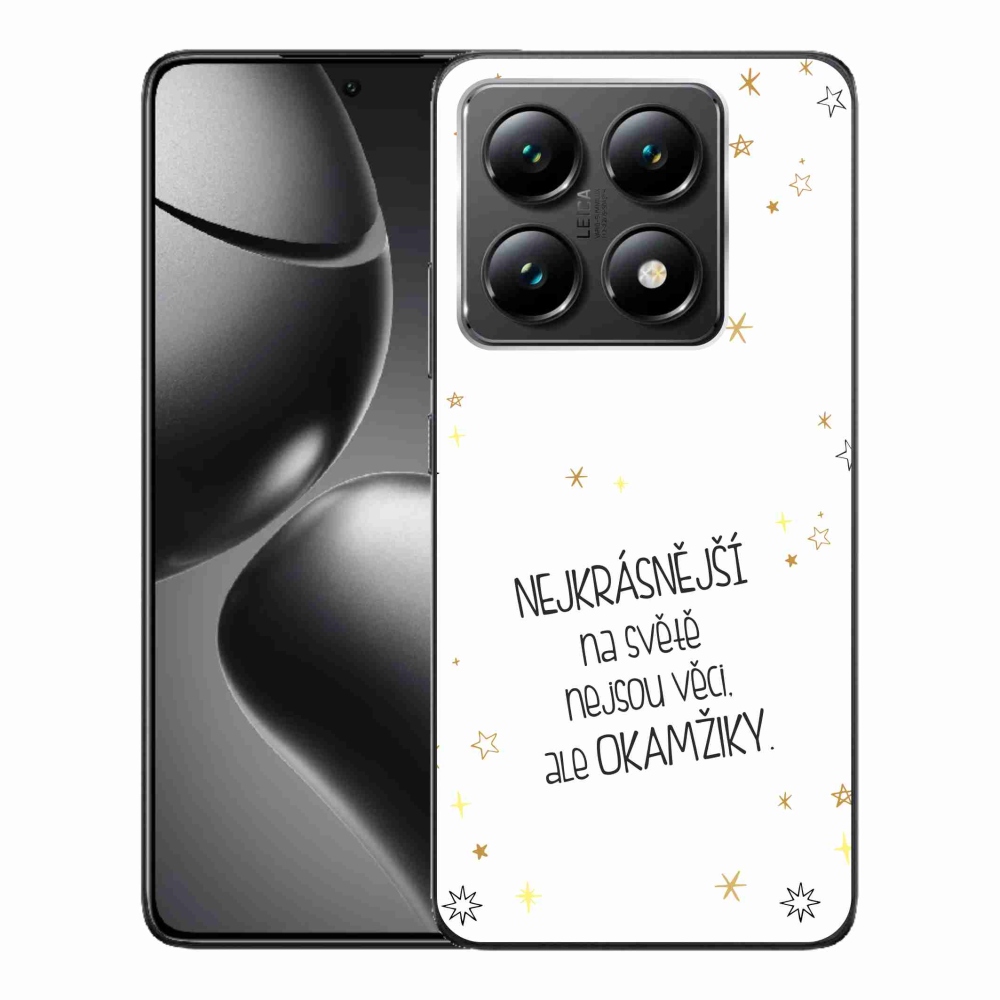 Gelový kryt mmCase na Xiaomi 14T - citát 4 bílé pozadí