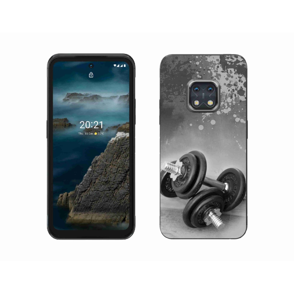 Gelový kryt mmCase na Nokia XR20 - činky 1