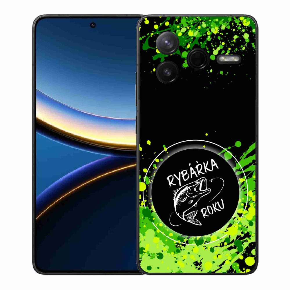Gelový kryt mmCase na Xiaomi Poco F7 Pro - rybářka roku černé pozadí