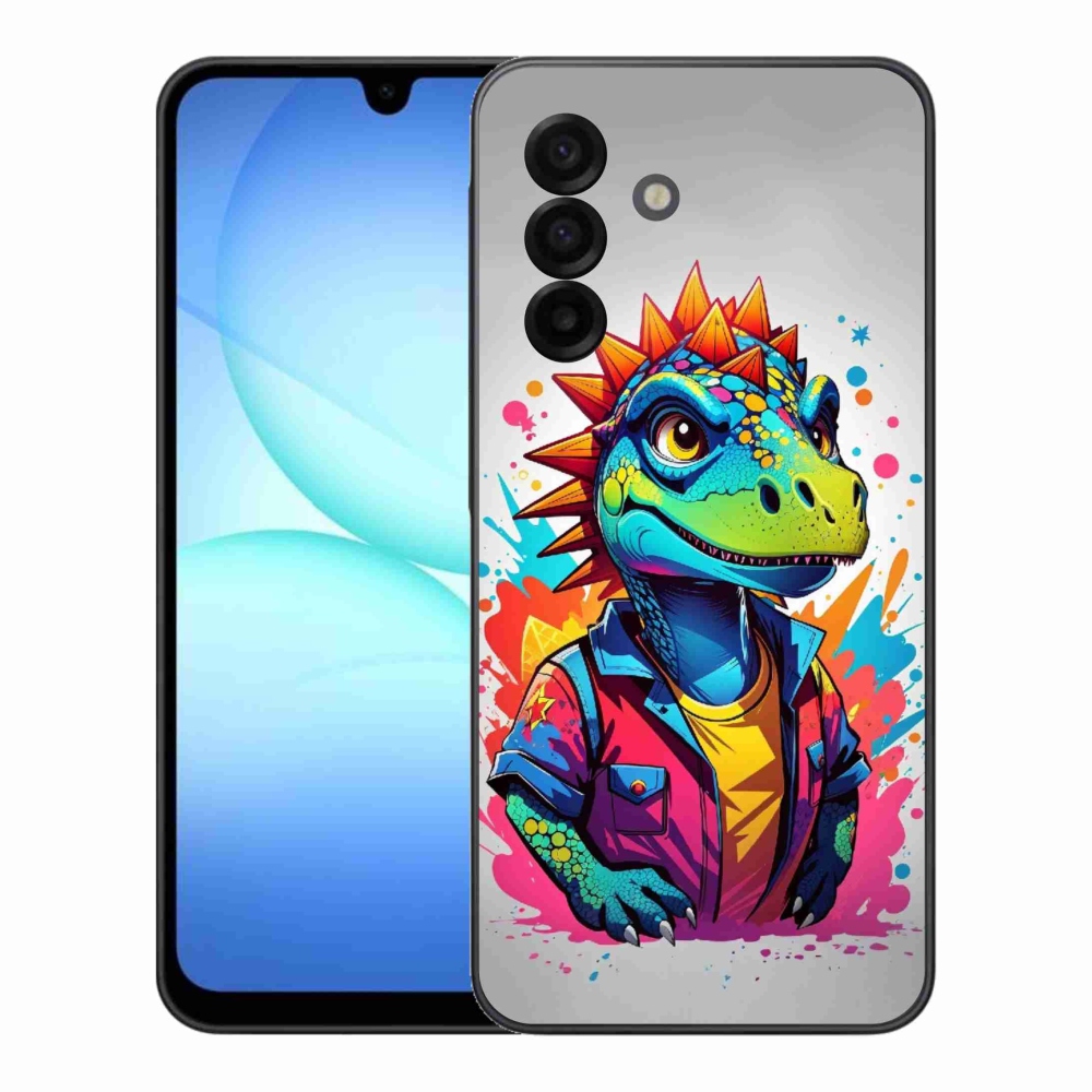 Gelový kryt mmCase na Samsung Galaxy A17 5G - barevný dinosaurus