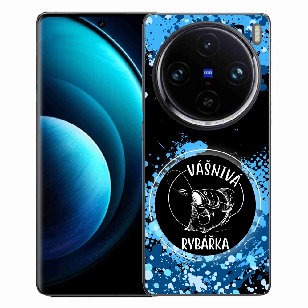 Gelový kryt mmCase na Vivo X100 Pro 5G - vášnivá rybářka černé pozadí