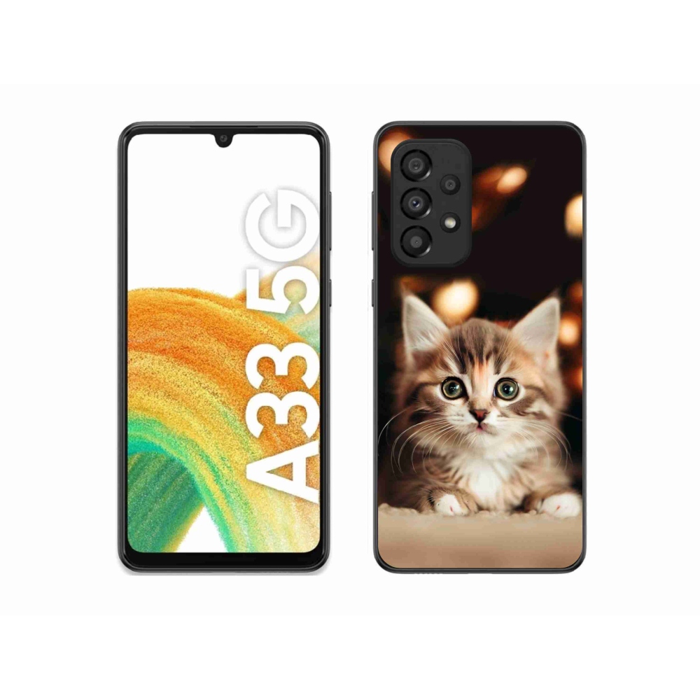 Gelový kryt mmCase na Samsung Galaxy A33 5G - roztomilé kotě 2