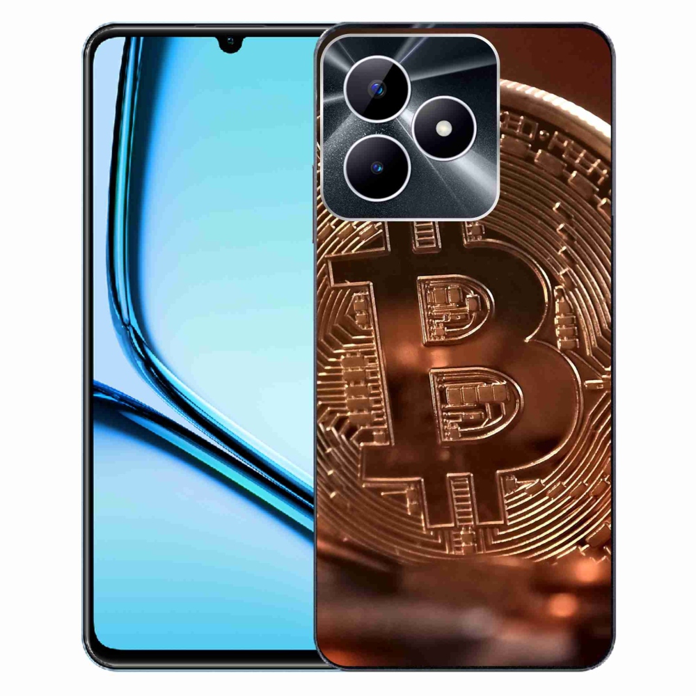 Gelový kryt mmCase na Realme Note 50 - bitcoin