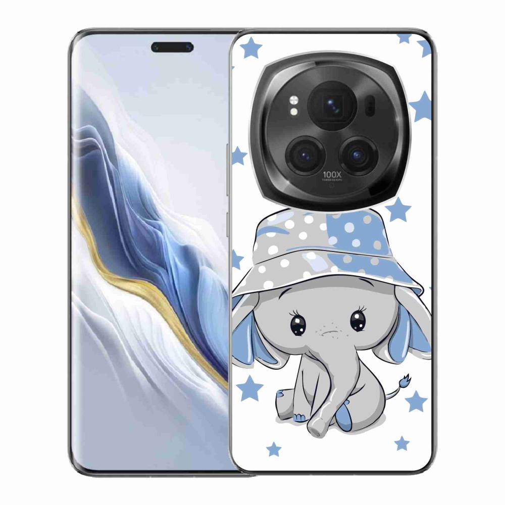 Gelový kryt mmCase na Honor Magic 6 Pro 5G - modrý slon