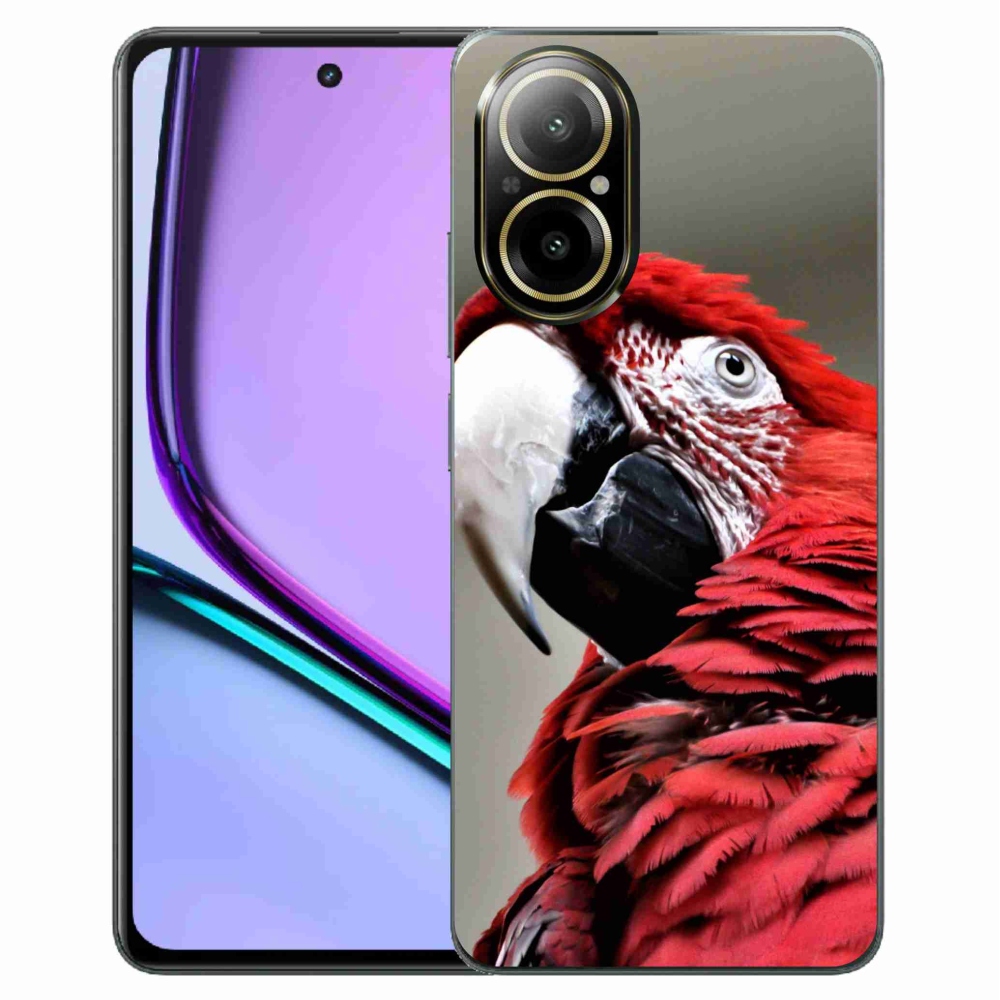 Gelový obal mmCase na Realme C67 - papoušek ara červený
