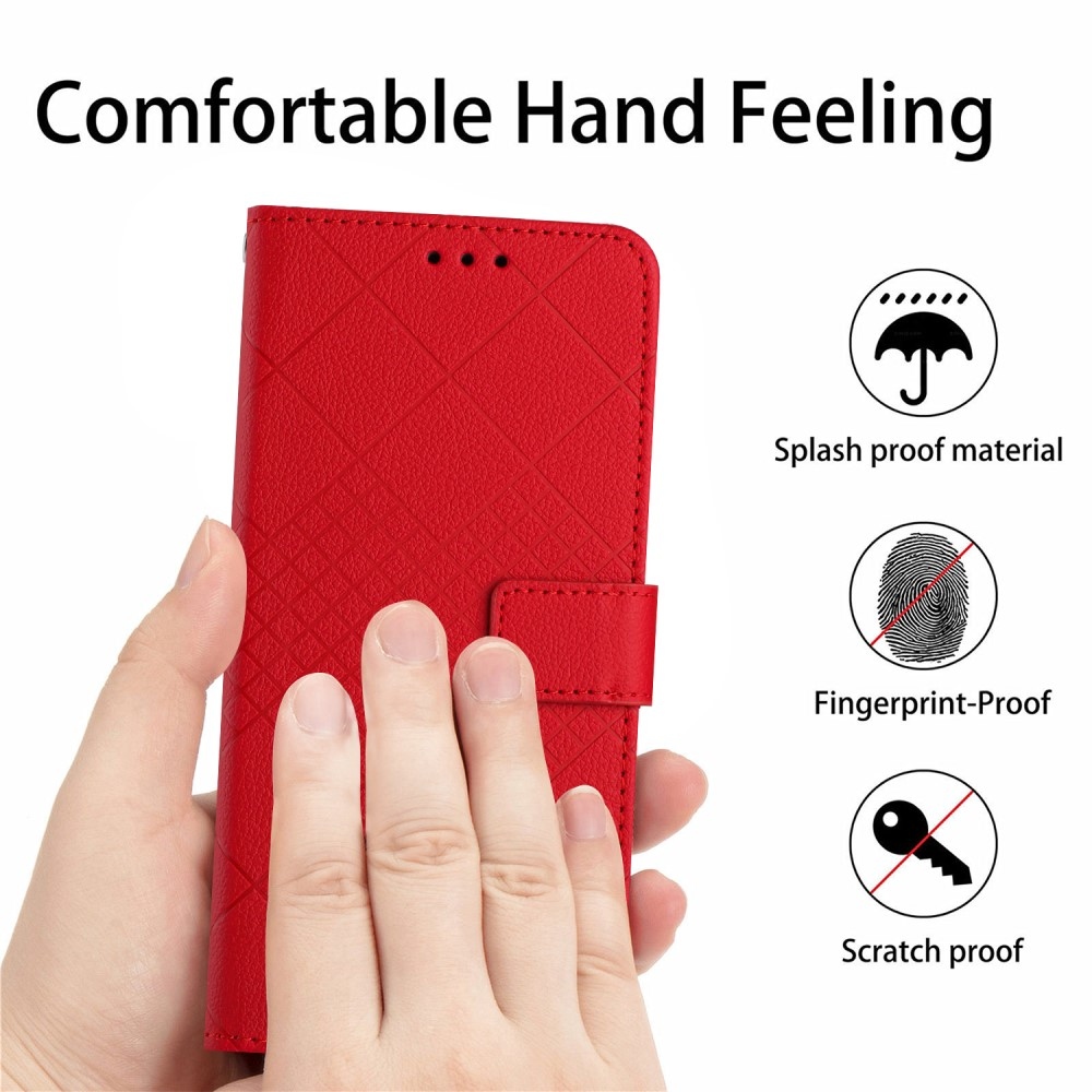 Folio knížkové pouzdro na Xiaomi Redmi A5 (173.45x79.35x8.45mm) - červené