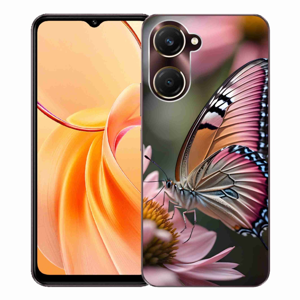 Gelový kryt mmCase na Vivo Y28s 5G - barevný motýl