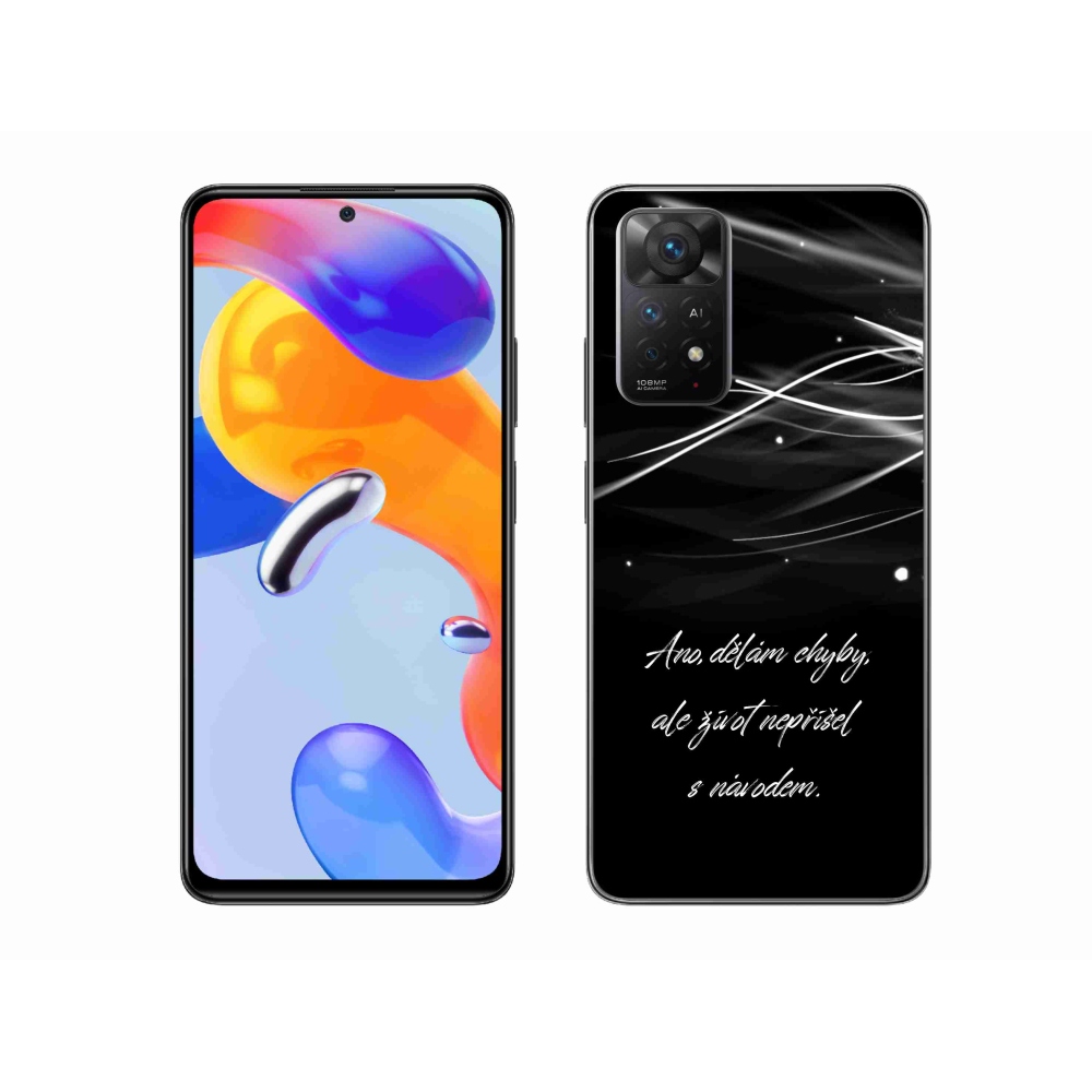 Gelový kryt mmCase na Xiaomi Redmi Note 11 Pro 4G/5G - citát černé pozadí