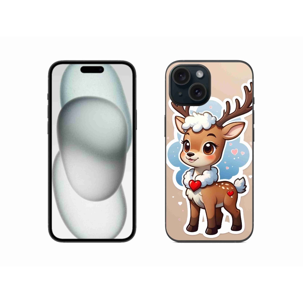 Gelový kryt mmCase na iPhone 15 - kreslený sob