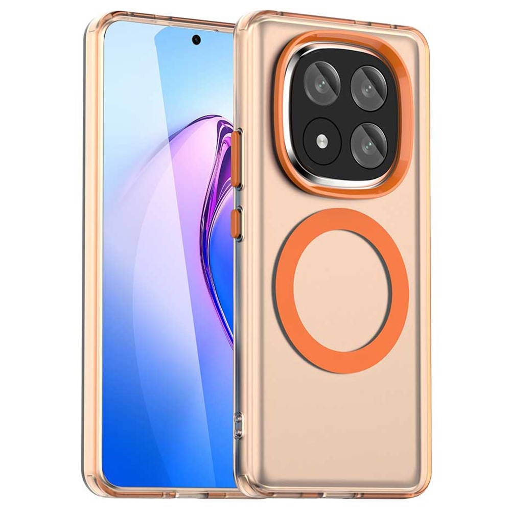 Candy gelový obal s MagSafe na Xiaomi Redmi Note 14 Pro+ 5G - oranžový