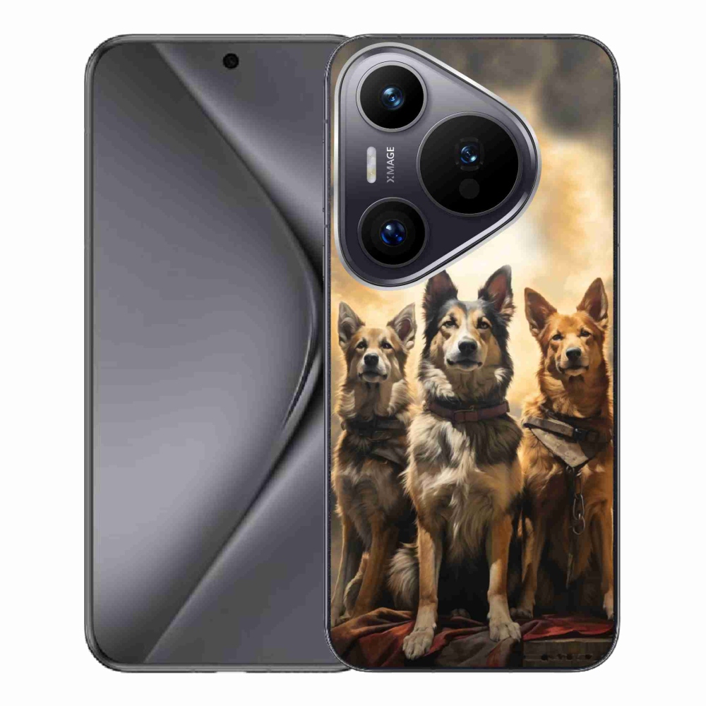 Gelový kryt mmCase na Huawei Pura 70 Pro - tři psi