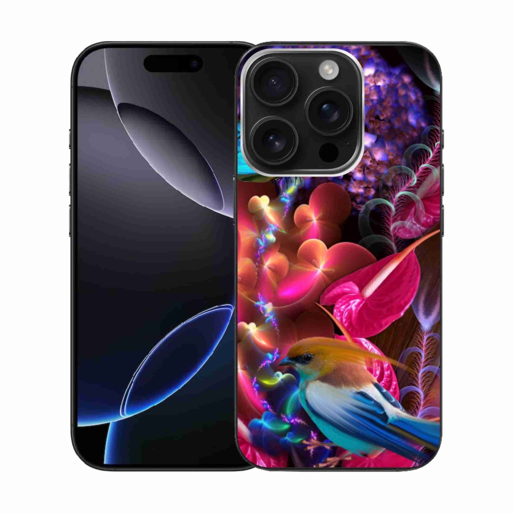 Gelový kryt mmCase na iPhone 16 Pro - barevné květiny
