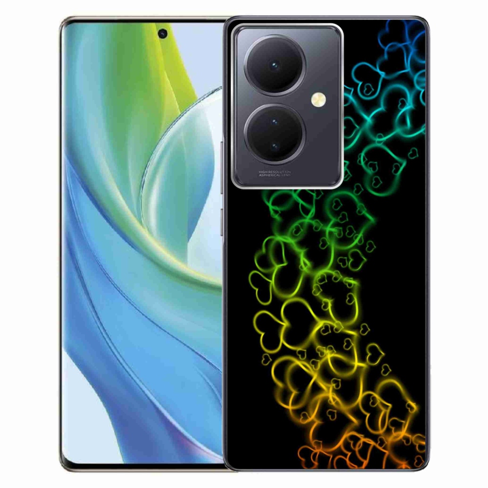 Gelový kryt mmCase na Vivo V29 Lite 5G - barevná srdíčka