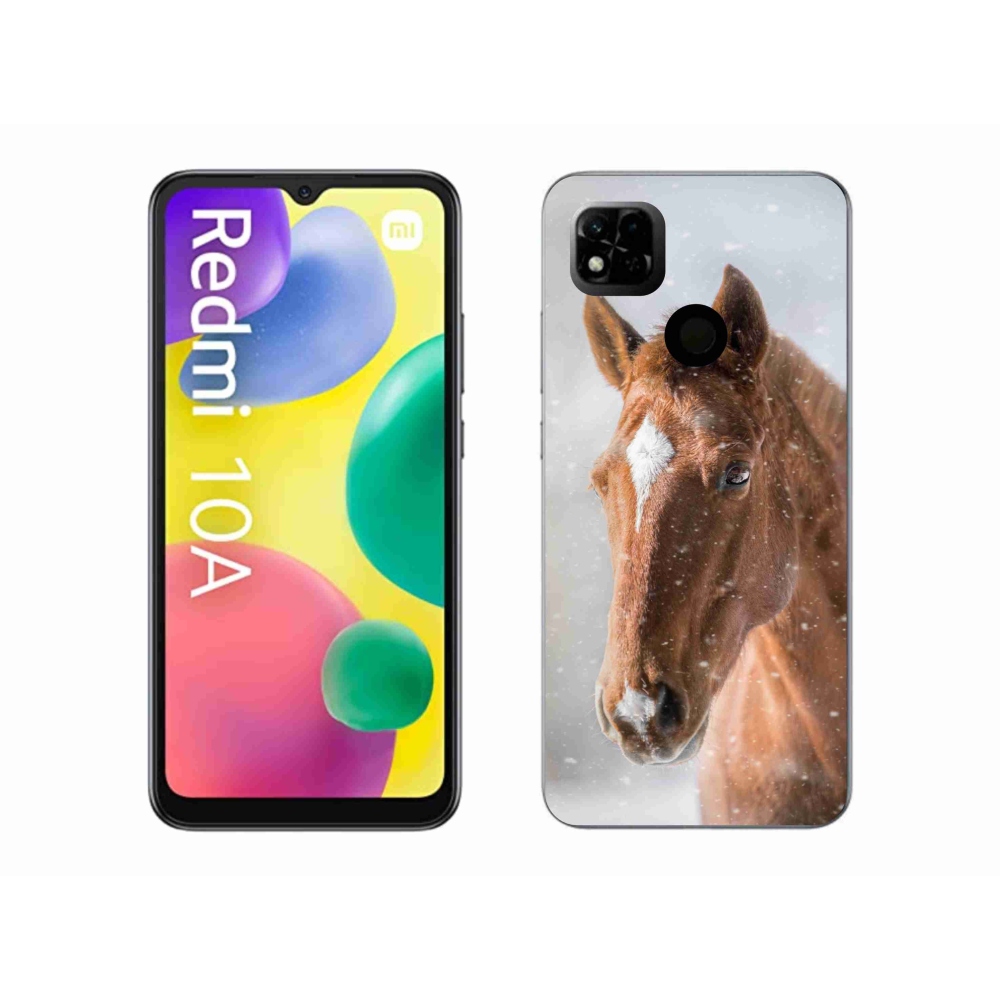 Gelový kryt mmCase na Xiaomi Redmi 10A - hnědý kůň 2