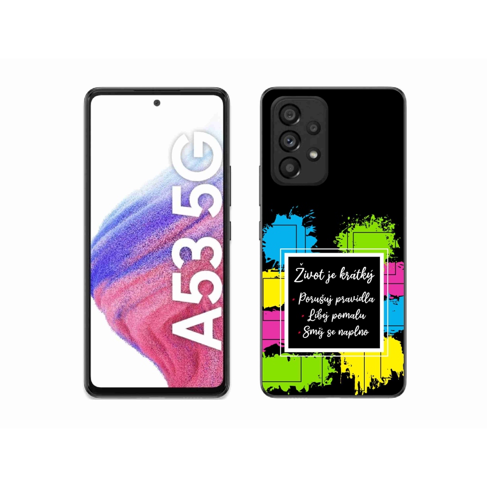 Gelový kryt mmCase na Samsung Galaxy A53 5G - citát 5 černé pozadí