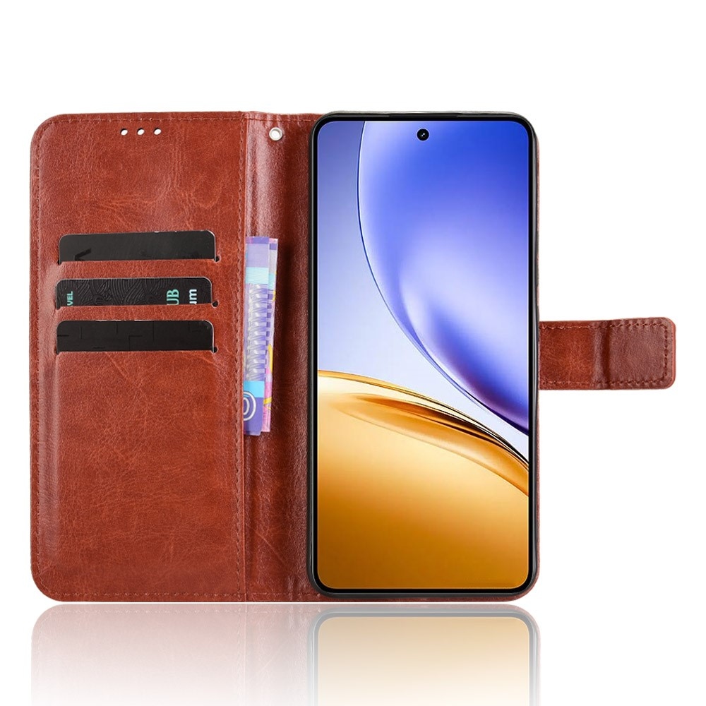 Crazy knížkové pouzdro na Realme 14 5G/14T 5G - hnědé