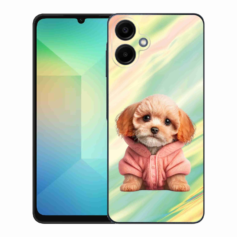 Gelový kryt mmCase na Samsung Galaxy A06 4G - štěně ve svetru