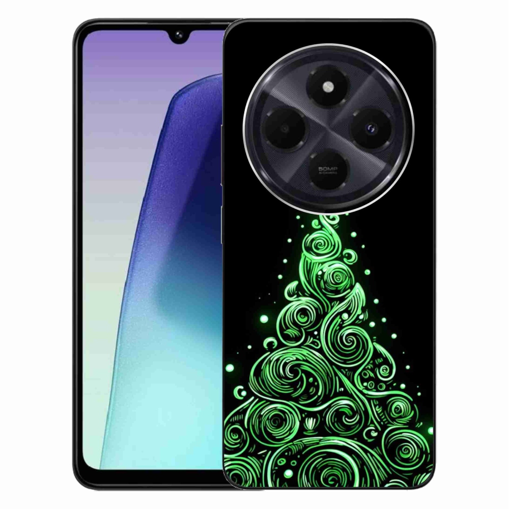 Gelový kryt mmCase na Xiaomi Redmi 14C/Poco C75 - neonový vánoční stromek 3